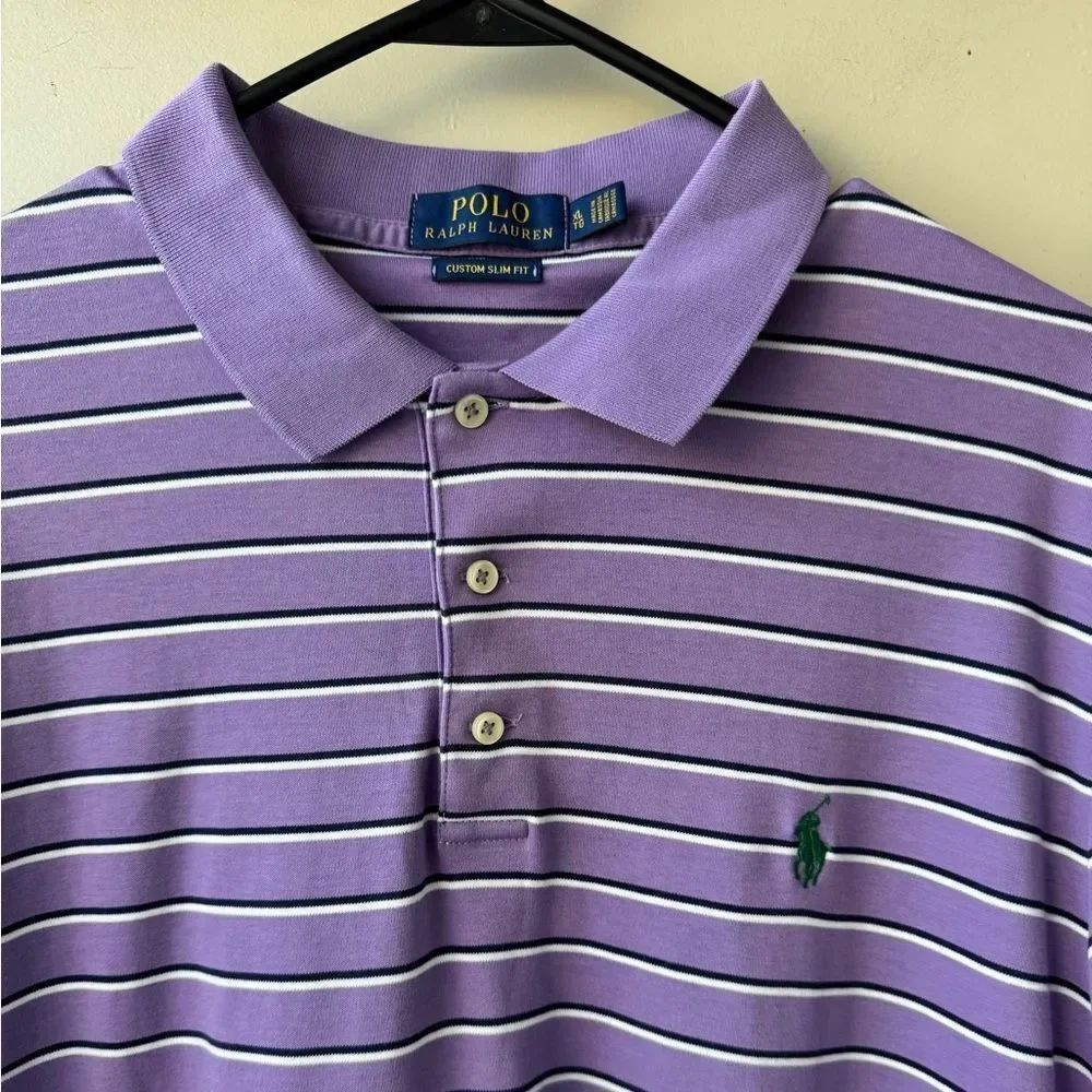 Polo Ralph Lauren Custom Slim Fit Striped Soft Cotton Size XL